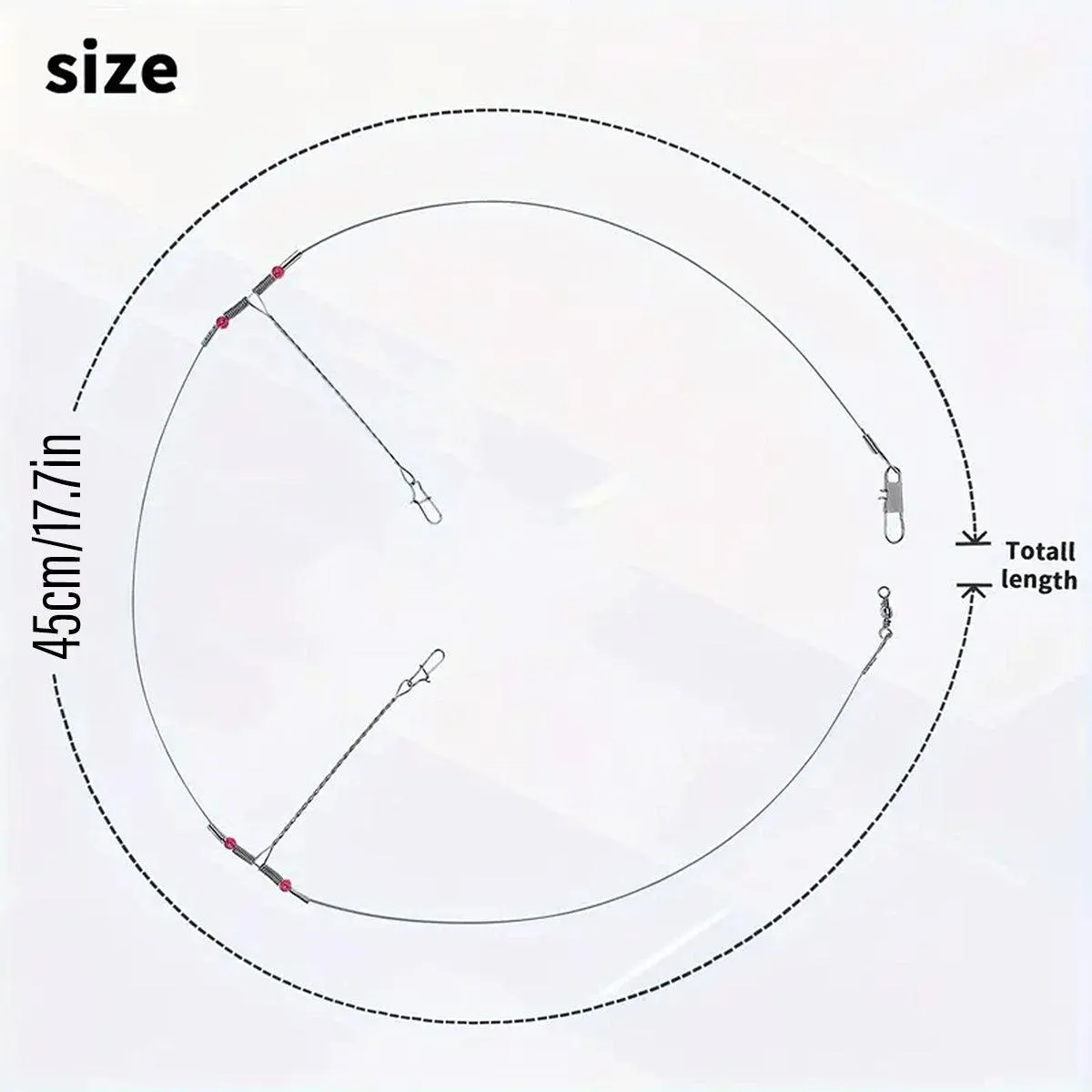 10PCS Wire Balance Hooks Anti Tangle Sea Fishing Rigs Accessories Tackle Set