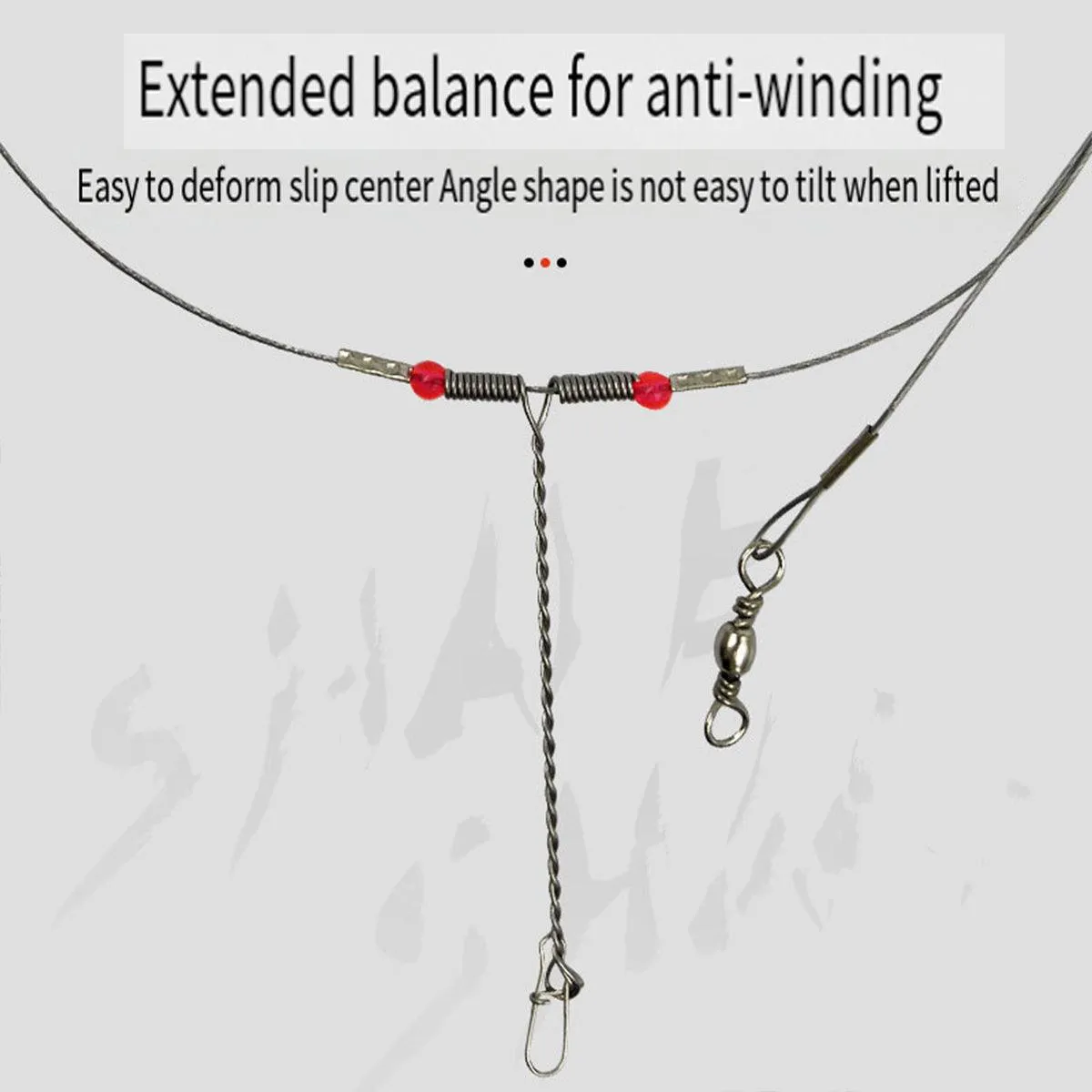 10PCS Wire Balance Hooks Anti Tangle Sea Fishing Rigs Accessories Tackle Set