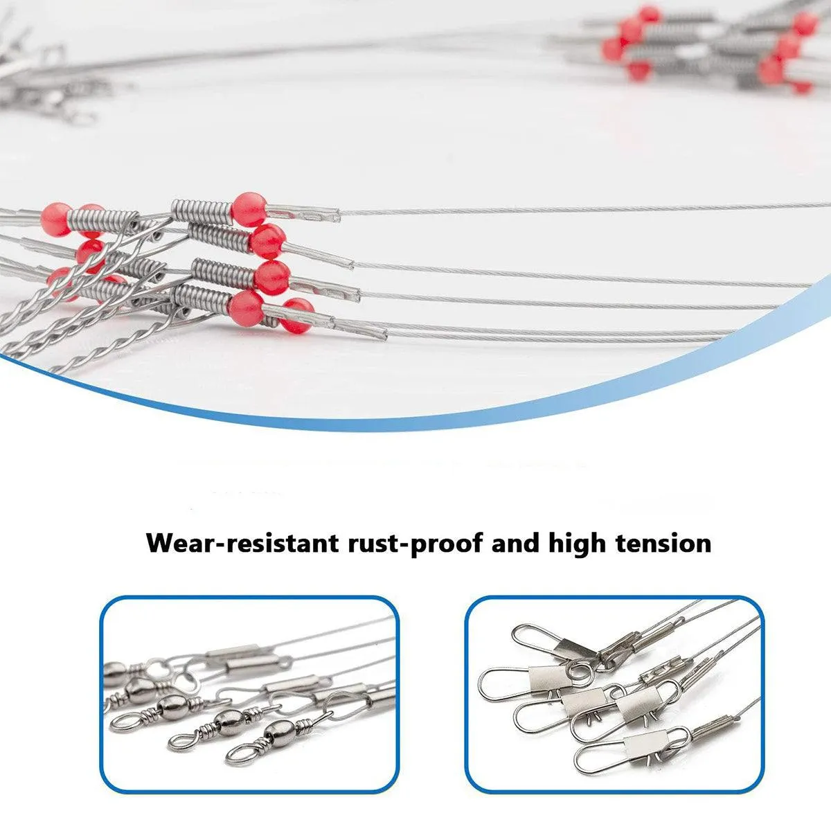 10PCS Wire Balance Hooks Anti Tangle Sea Fishing Rigs Accessories Tackle Set