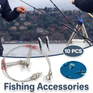 10PCS Wire Balance Hooks Anti Tangle Sea Fishing Rigs Accessories Tackle Set