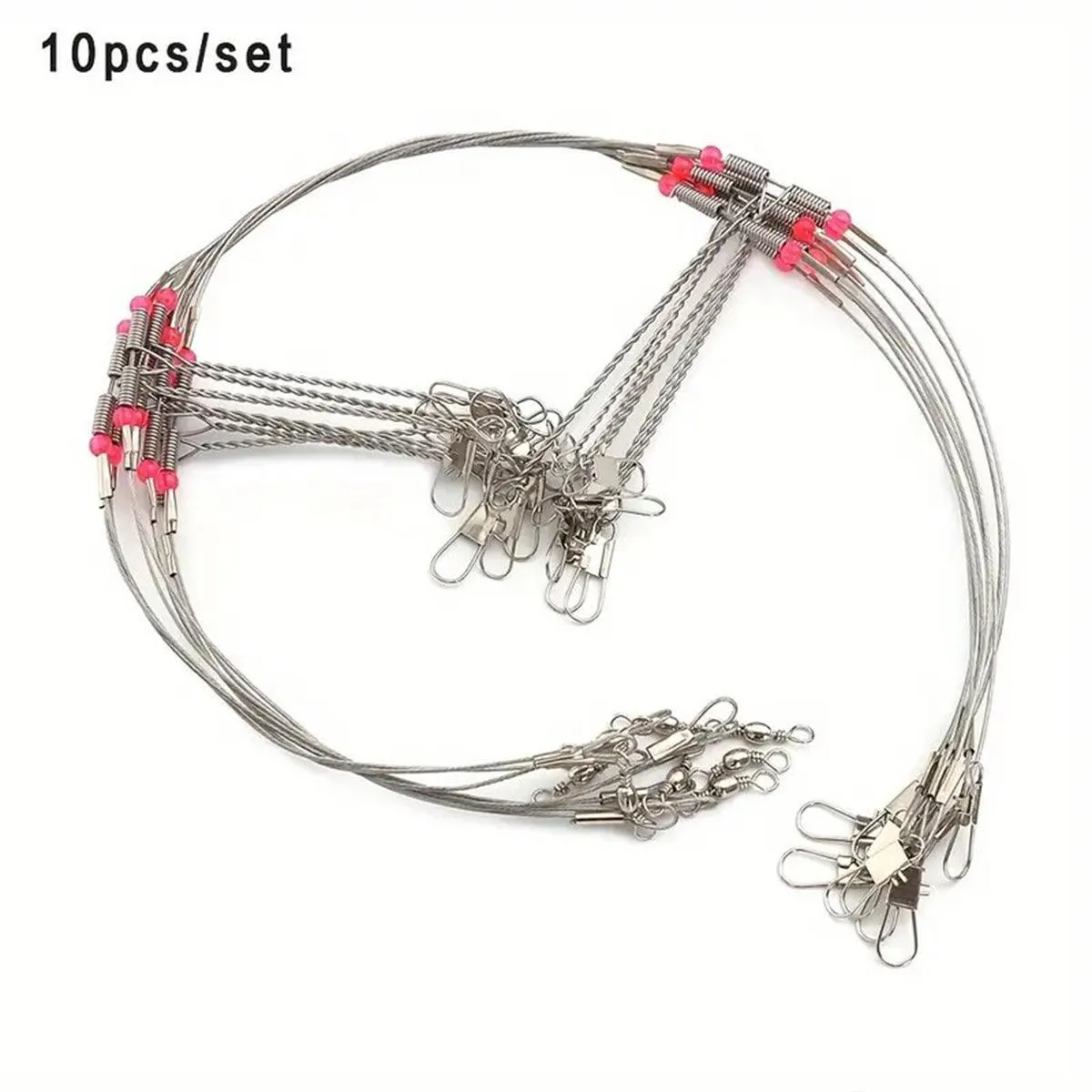 10PCS Wire Balance Hooks Anti Tangle Sea Fishing Rigs Accessories Tackle Set