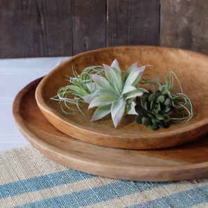 14"Ola Handmade Wood Platter Serving Tray