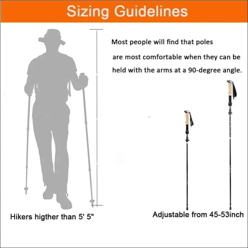 2pcs hiking walking sticks aluminum alloy trekking pole ultralight camping hiking foldable nordic