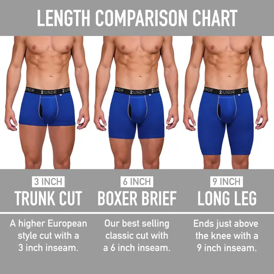 2UNDR - Swing Shift 6" Boxer Brief - Black Tees