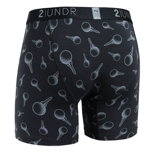 2UNDR - Swing Shift 6" Boxer Brief - Black Tees