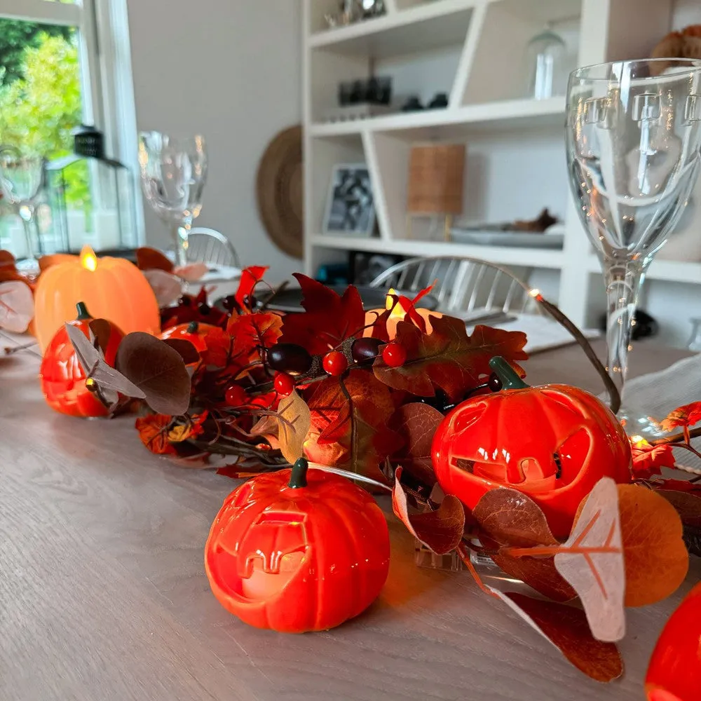 2x Fall Leaves Light Up Garlands