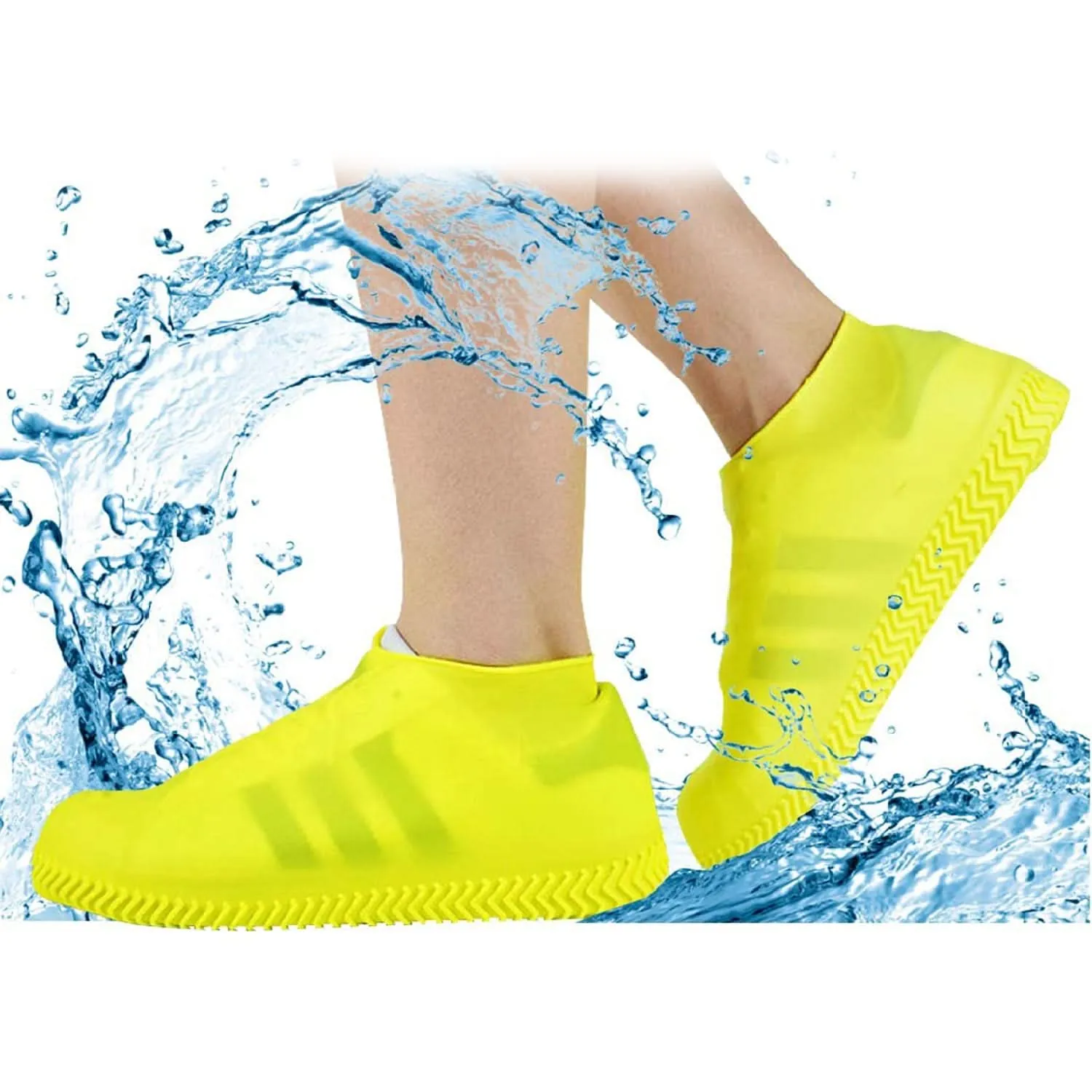 4867a Non-slip Silicone Rain Reusable Anti Skid Waterproof Fordable Boot Shoe Cover (Medium)