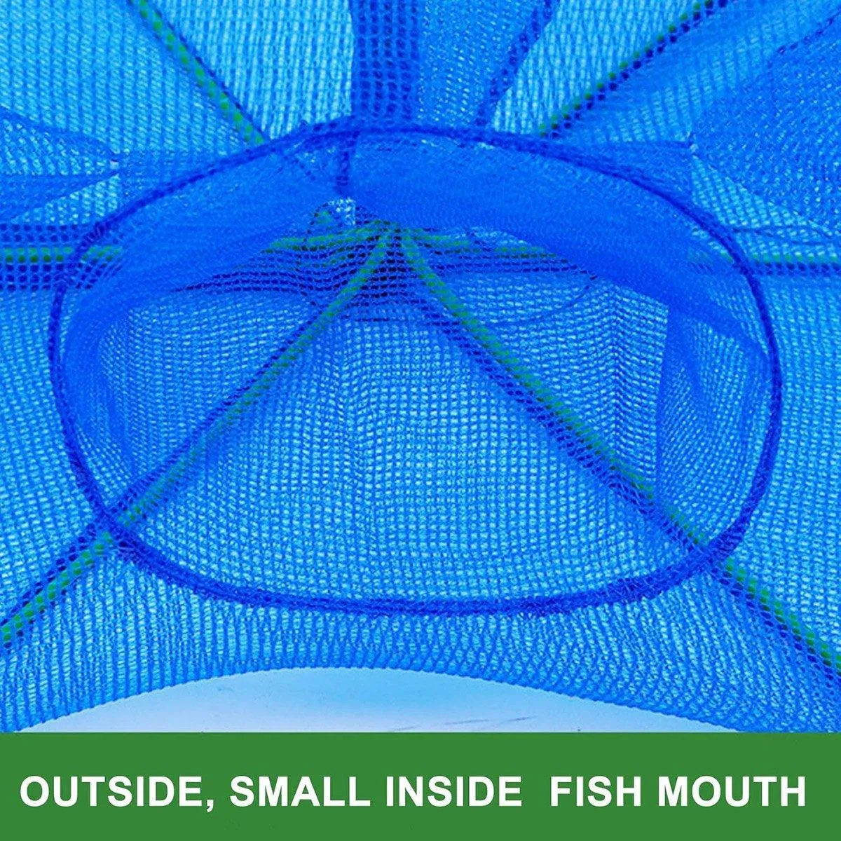 6/8/10 Holes Fishing Net Small Foldable Square Folding Shrimp Eel Lobster Trap