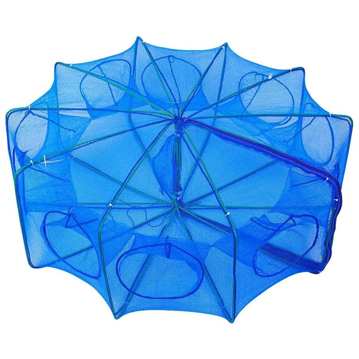 6/8/10 Holes Fishing Net Small Foldable Square Folding Shrimp Eel Lobster Trap