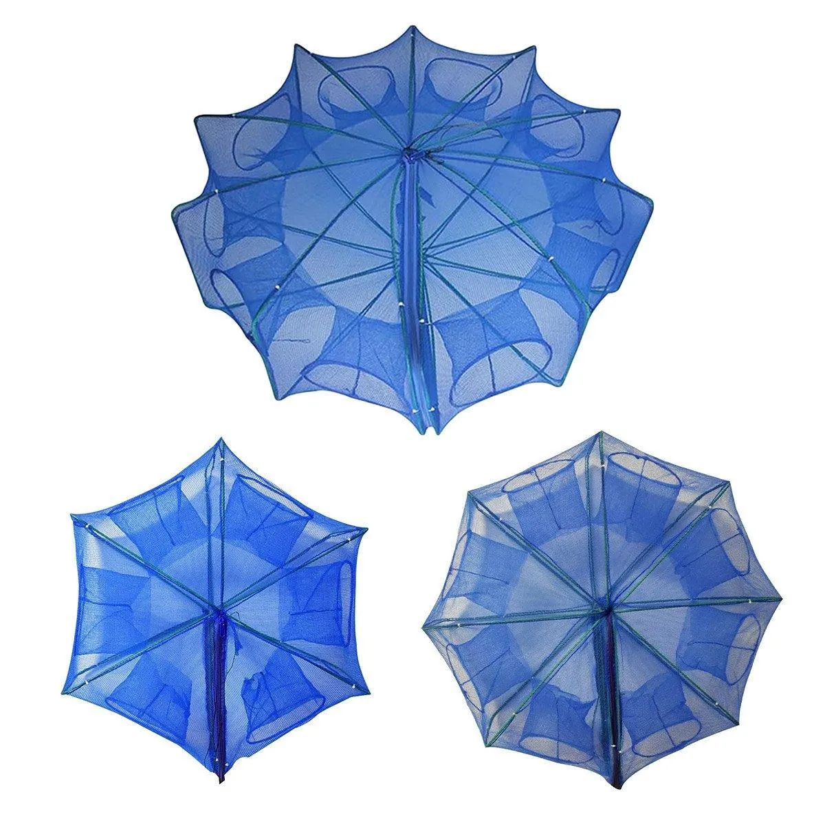 6/8/10 Holes Fishing Net Small Foldable Square Folding Shrimp Eel Lobster Trap