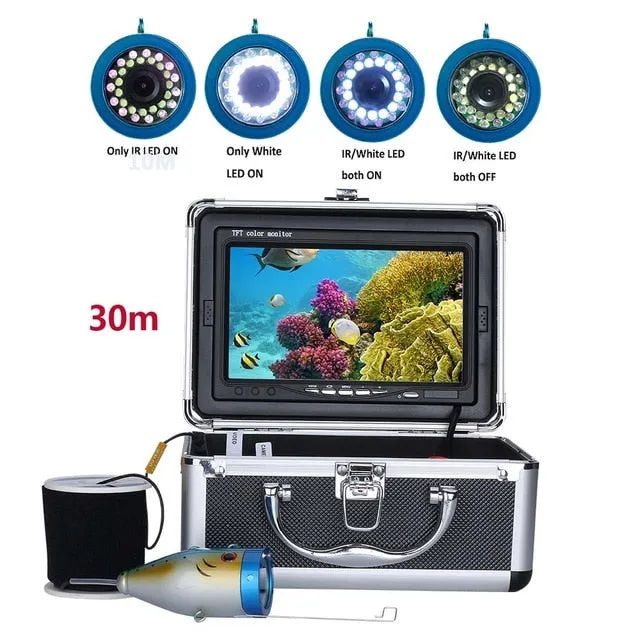 7" Fish Finder Fishing Camera  (15pcs White LEDs   15pcs Infra Red LED Light)
