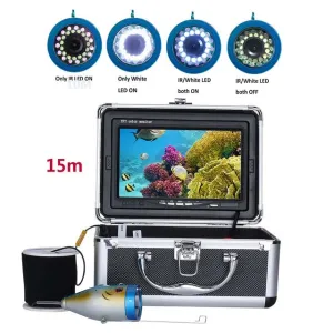 7" Fish Finder Fishing Camera  (15pcs White LEDs   15pcs Infra Red LED Light)