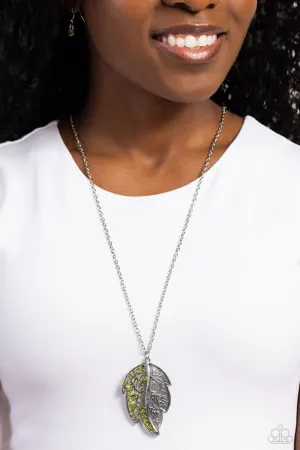 A Mid-AUTUMN Nights Dream - Green Necklace - Paparazzi Accessories
