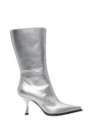 ACNE STUDIOS | Silver Leather Heeled Boots