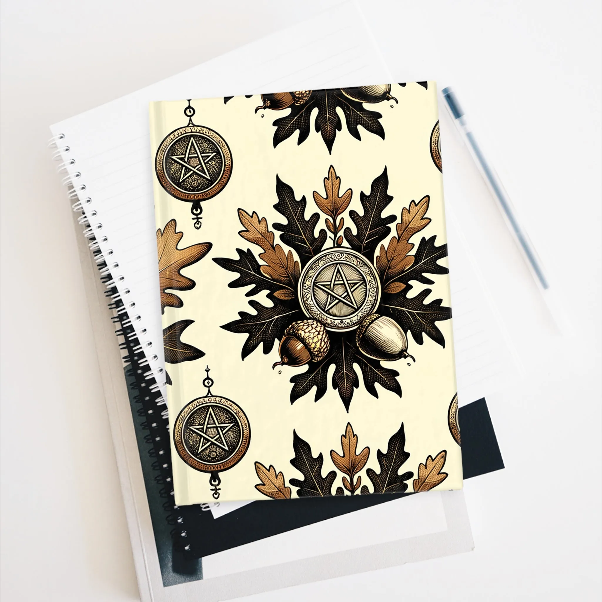 Acorns, Pentacles, and Autumn Leaves Journal 