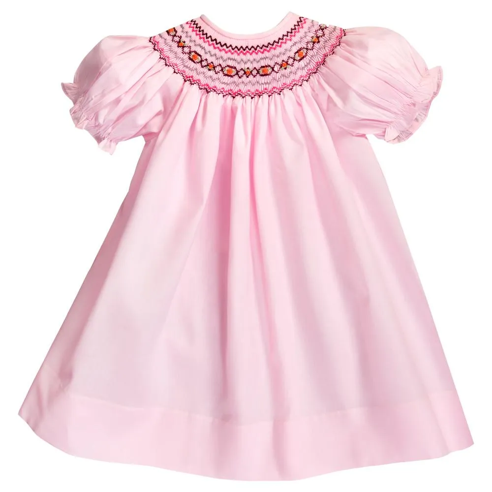 Addison Pink English Smocked Bishop