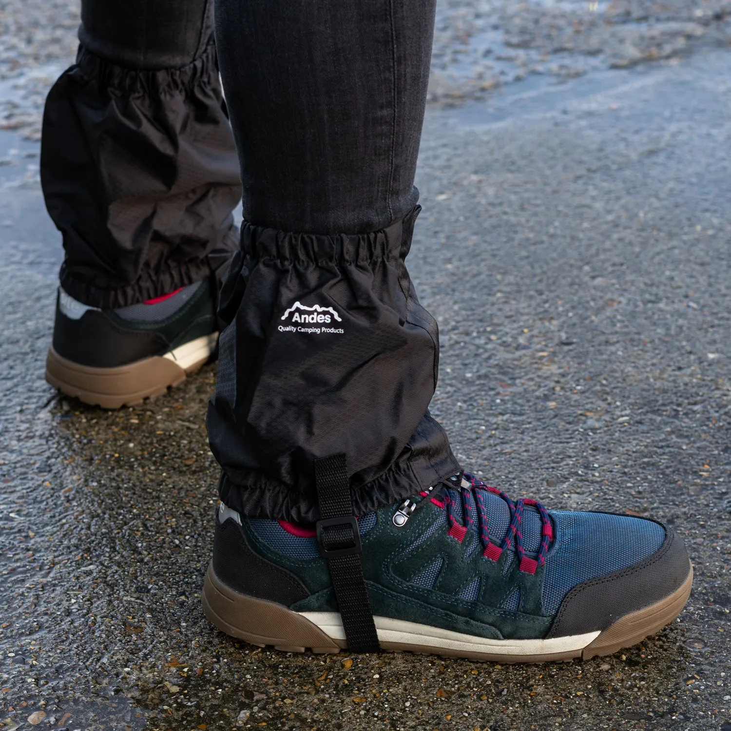 Andes Black Waterproof Walking Hiking Outdoor Trekking Boot Ankle Gaiters