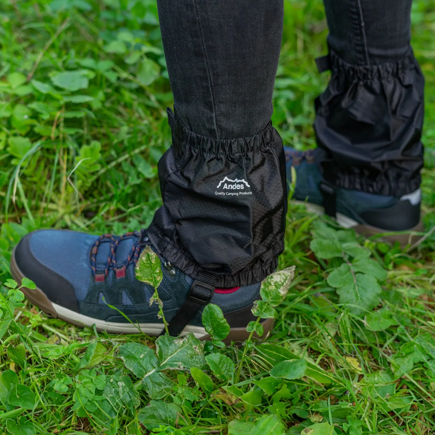 Andes Black Waterproof Walking Hiking Outdoor Trekking Boot Ankle Gaiters