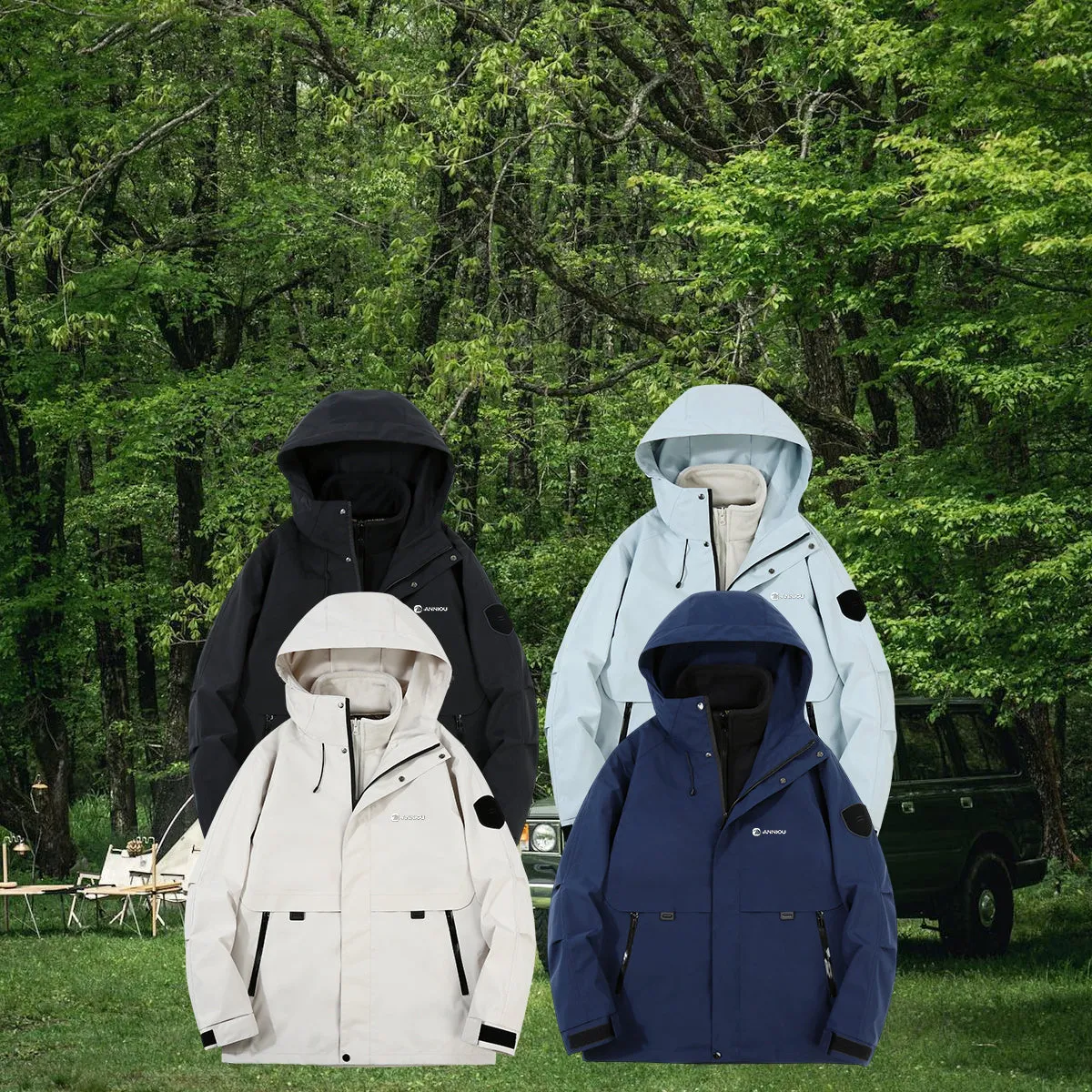 Anniou 3-in-1 Outdoor Detachable Fleece Jacket
