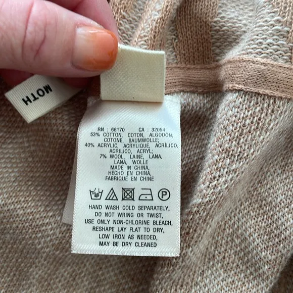 Anthropologie Moth Cafe Waterfall Aztec Cardigan