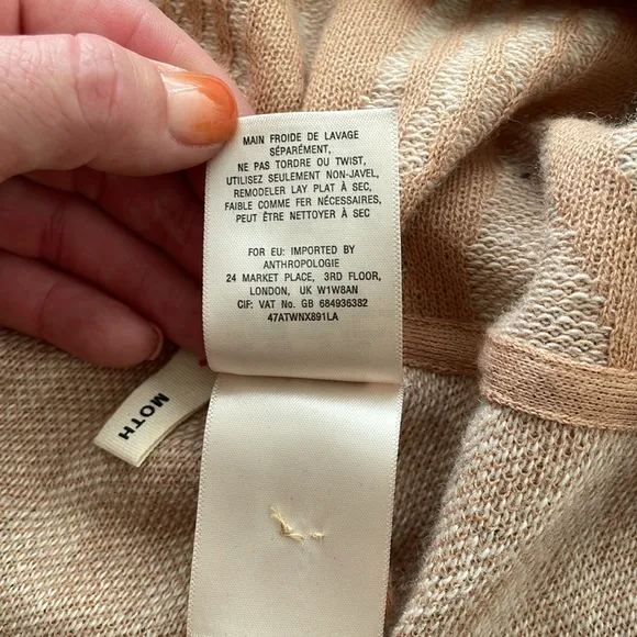 Anthropologie Moth Cafe Waterfall Aztec Cardigan