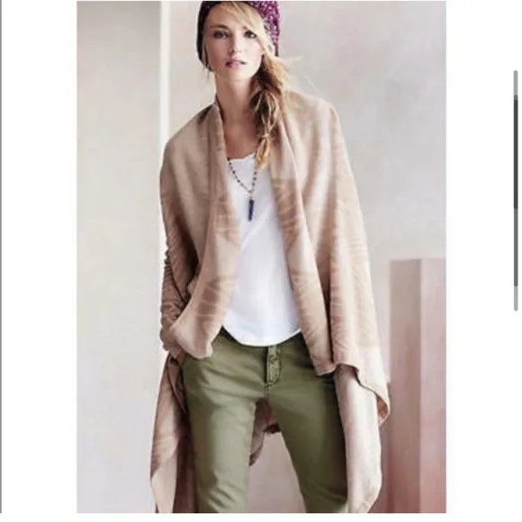 Anthropologie Moth Cafe Waterfall Aztec Cardigan