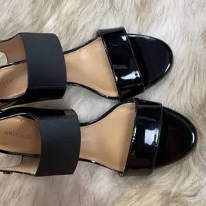 Antonio Melani Open-Toe Patent Leather Shoe, 8M
