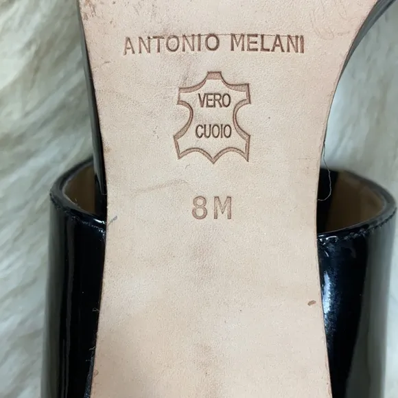 Antonio Melani Open-Toe Patent Leather Shoe, 8M