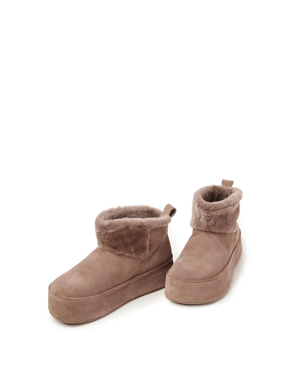 ARABELA SUEDE/MOUTON TAUPE/TAUPE