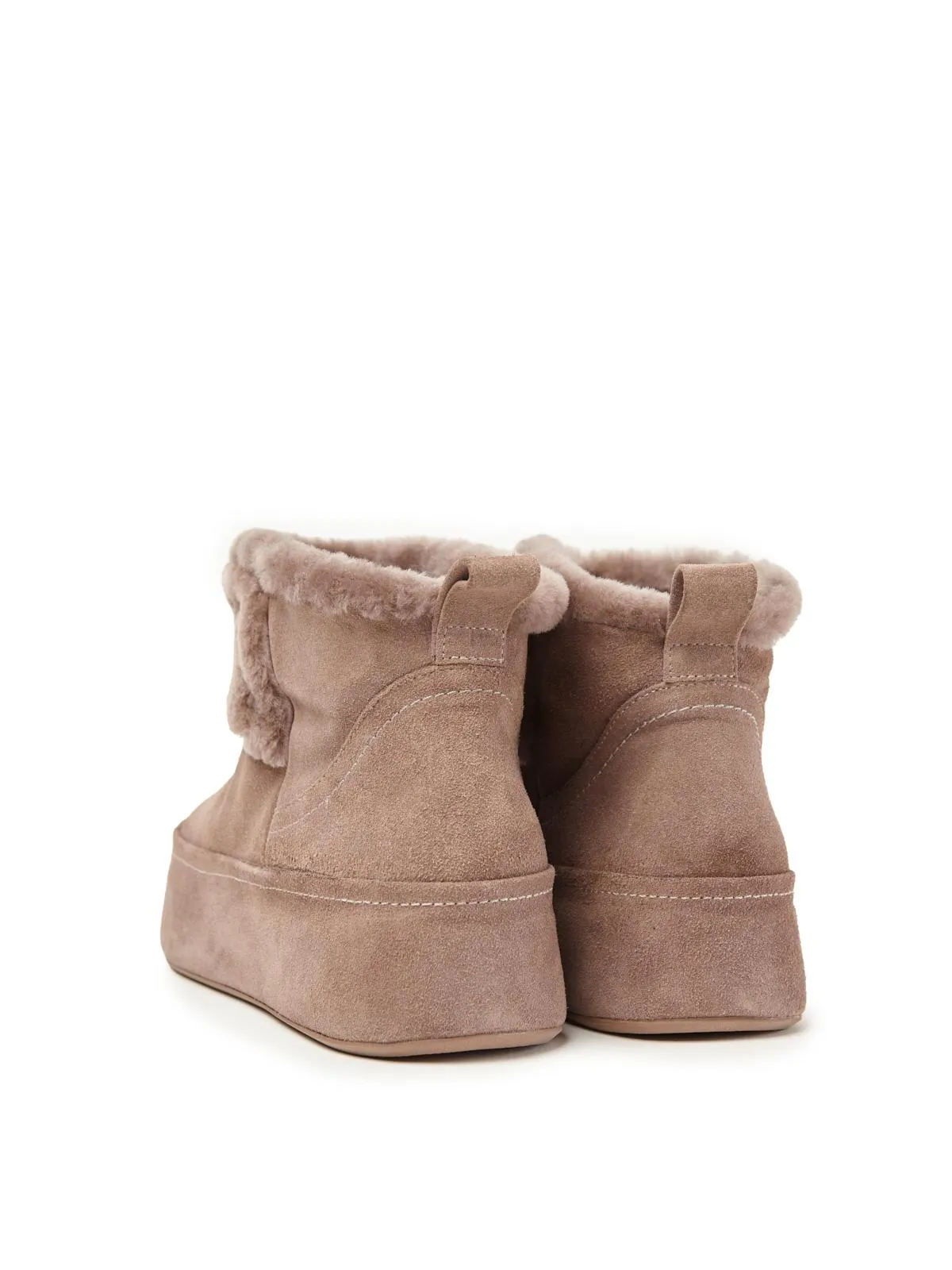 ARABELA SUEDE/MOUTON TAUPE/TAUPE