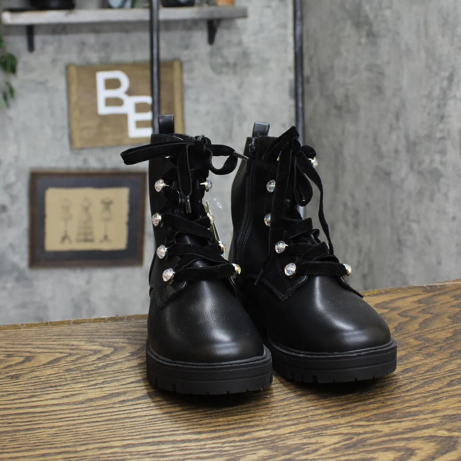 Art Class Girls Youth Zara Combat Boots 88435348 Black 4