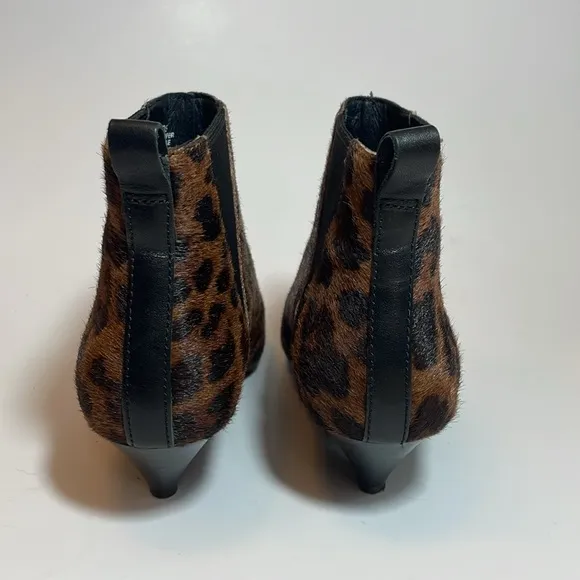 Ash leopard leather kitten booties size 35