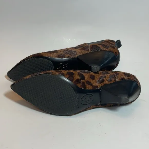 Ash leopard leather kitten booties size 35