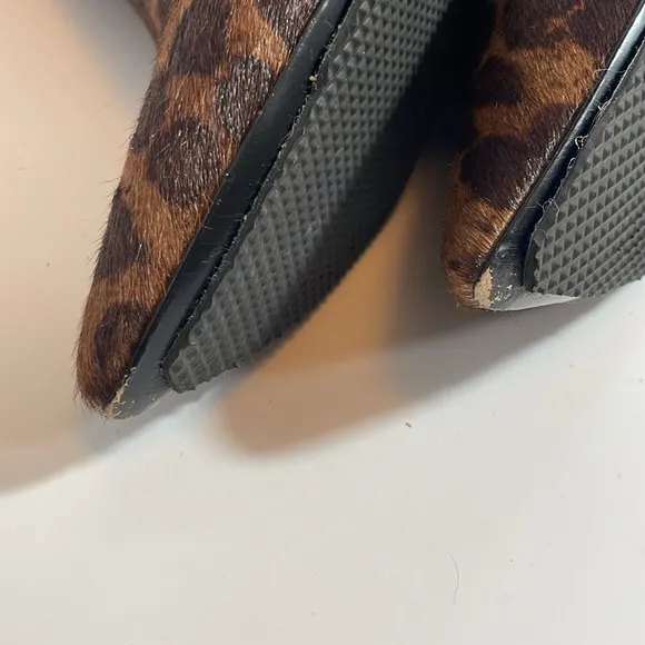 Ash leopard leather kitten booties size 35