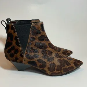 Ash leopard leather kitten booties size 35
