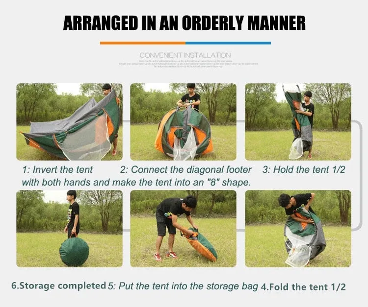 Automatic Pop Up Outdoor Camping Tent 1-4 Person