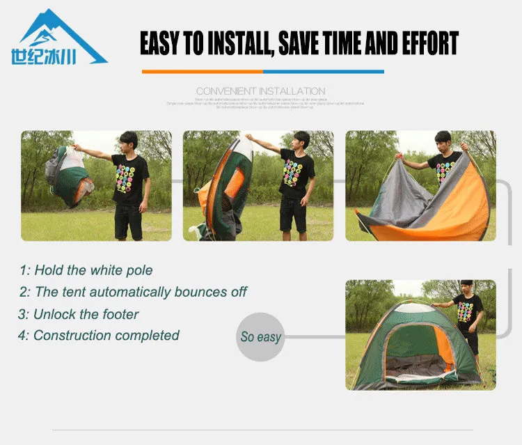Automatic Pop Up Outdoor Camping Tent 1-4 Person