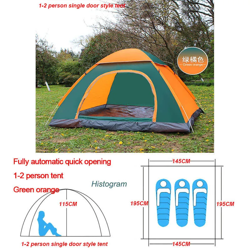 Automatic Pop Up Outdoor Camping Tent 1-4 Person