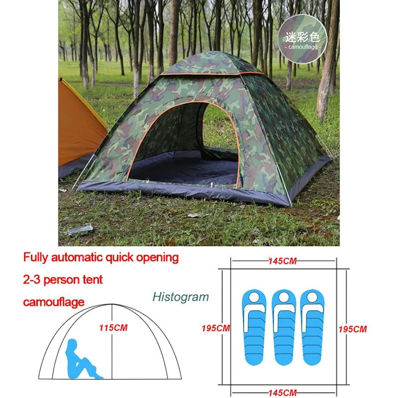 Automatic Pop Up Outdoor Camping Tent 1-4 Person