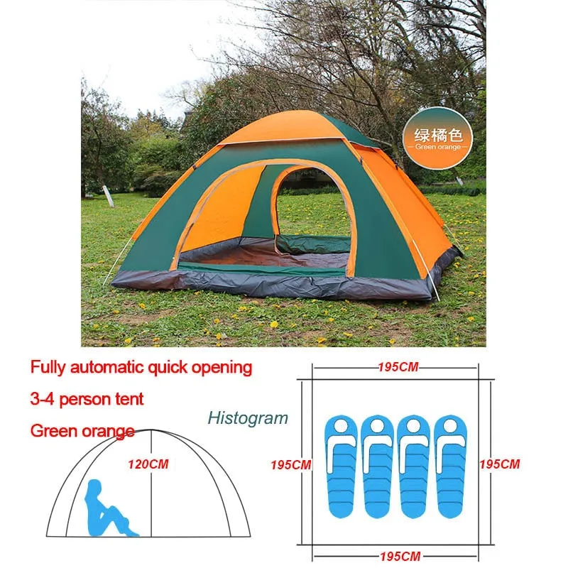 Automatic Pop Up Outdoor Camping Tent 1-4 Person