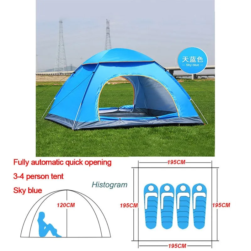 Automatic Pop Up Outdoor Camping Tent 1-4 Person