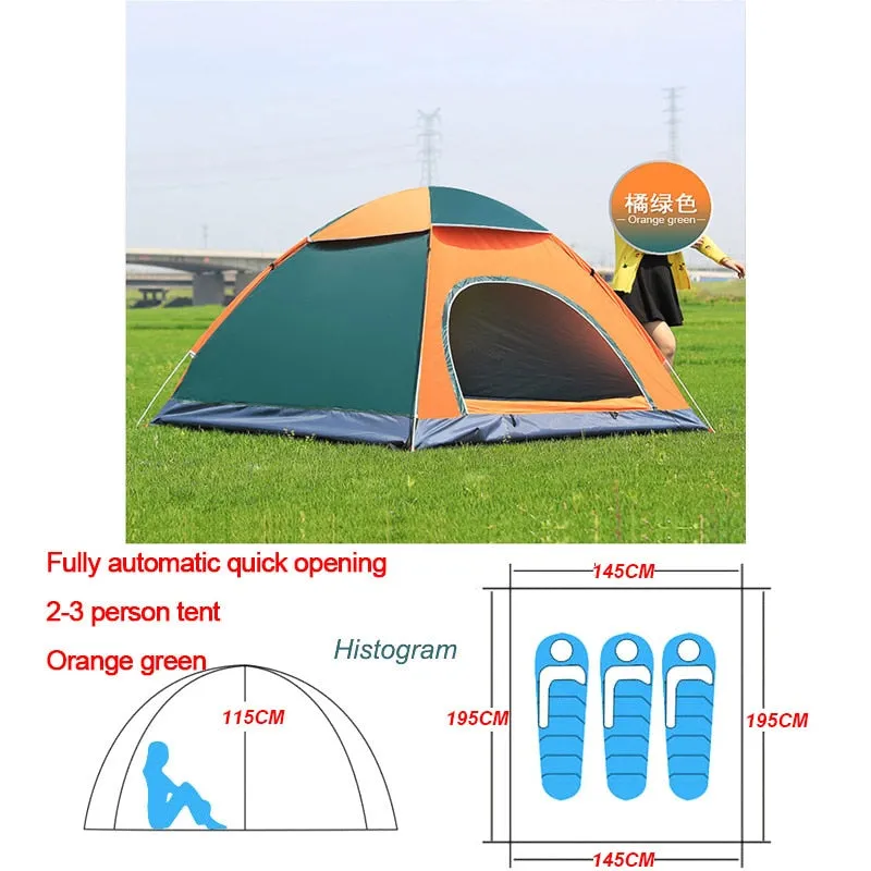 Automatic Pop Up Outdoor Camping Tent 1-4 Person