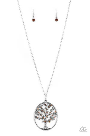 Autumn Abundance - Brown Necklace