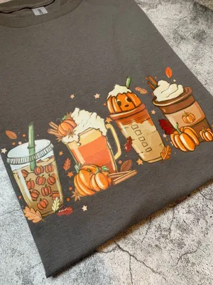 Autumn Coffee Tee - Adults 2XL