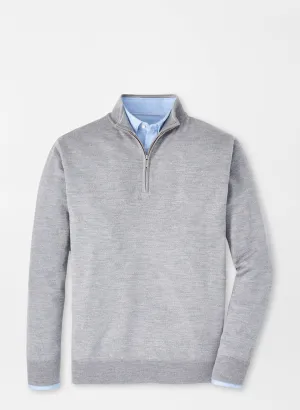 Autumn Crest Quarter-Zip by Peter Millar - British Grey
