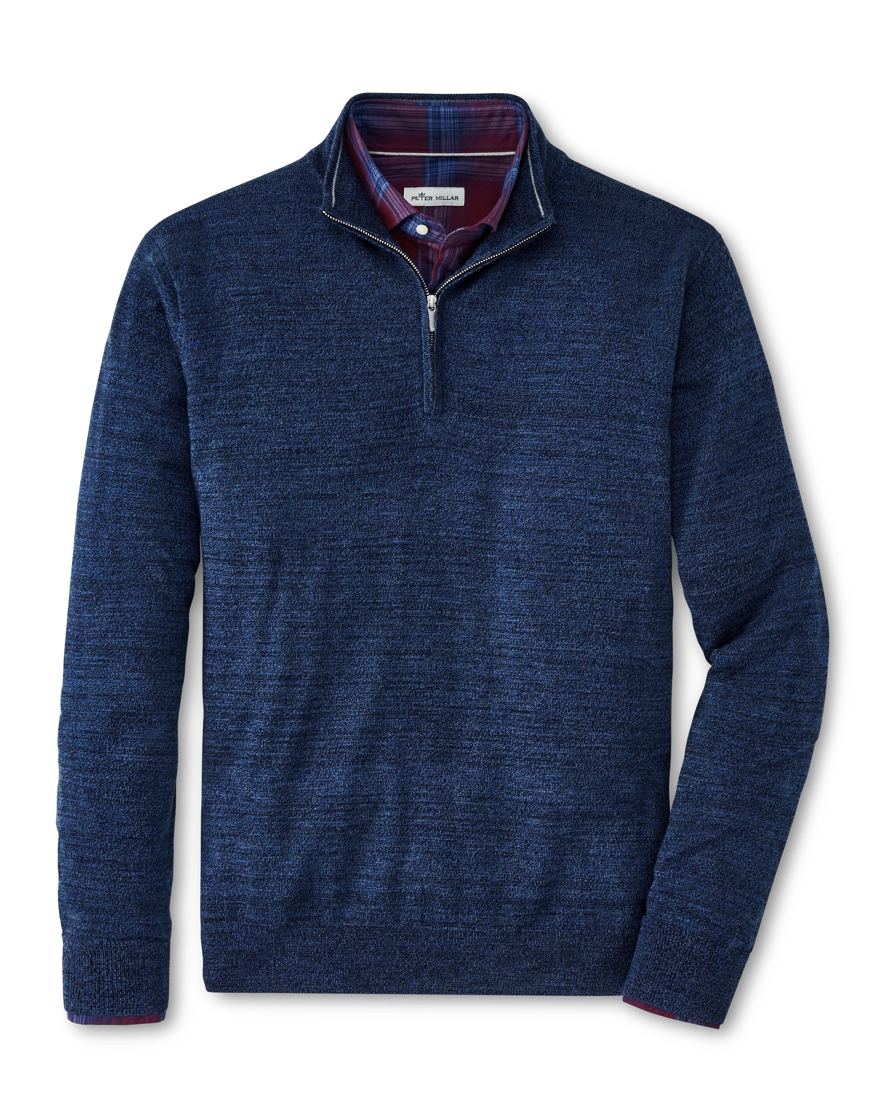 Autumn Crest Quarter Zip in Indigo