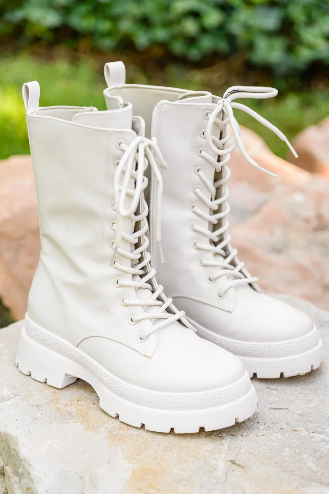Autumn Feels Combat Boots (size 6)