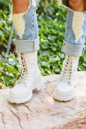 Autumn Feels Combat Boots (size 6)