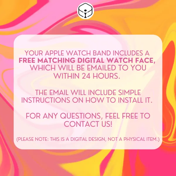Autumn Glow Print | Silicone Watch Band for Apple Watch ®   Watch Face Incl.