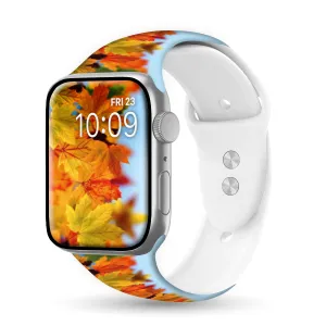 Autumn Glow Print | Silicone Watch Band for Apple Watch ®   Watch Face Incl.